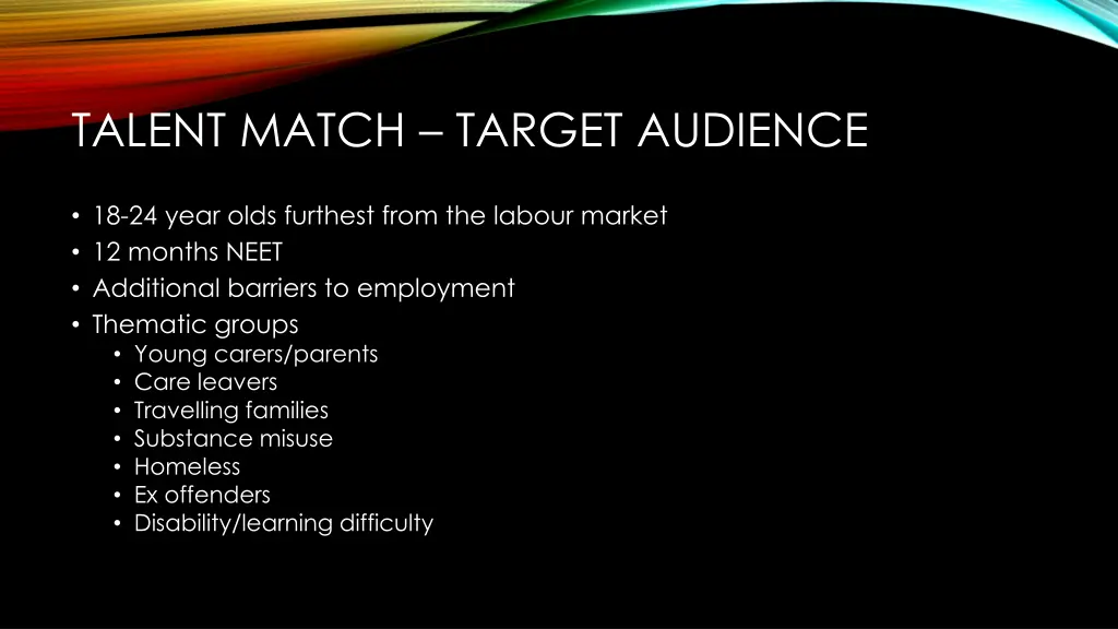 talent match target audience