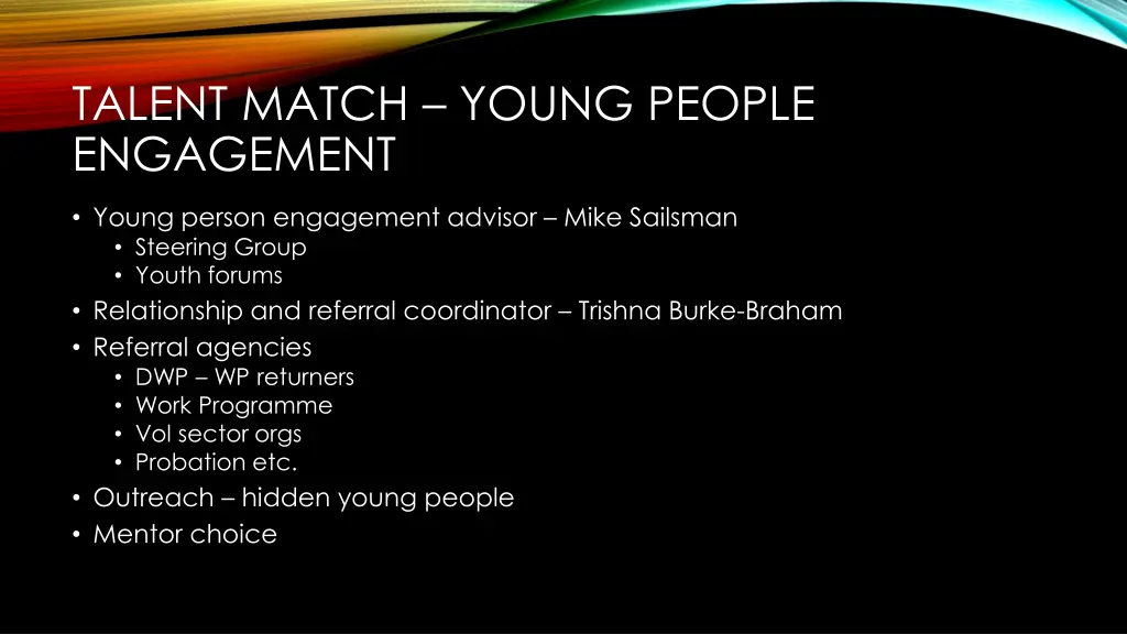 talent match young people engagement