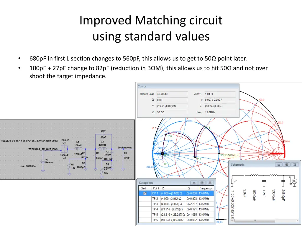 improved matching circuit using standard values