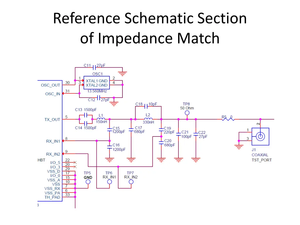 reference schematic section of impedance match