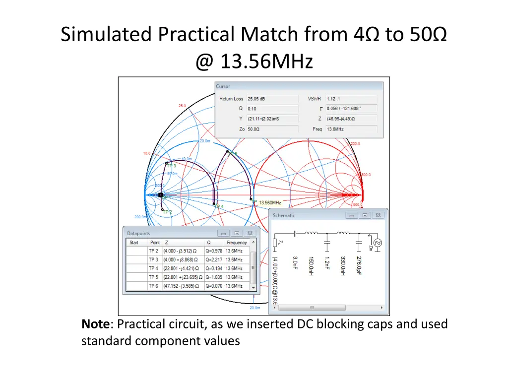 simulated practical match from 4 to 50 @ 13 56mhz