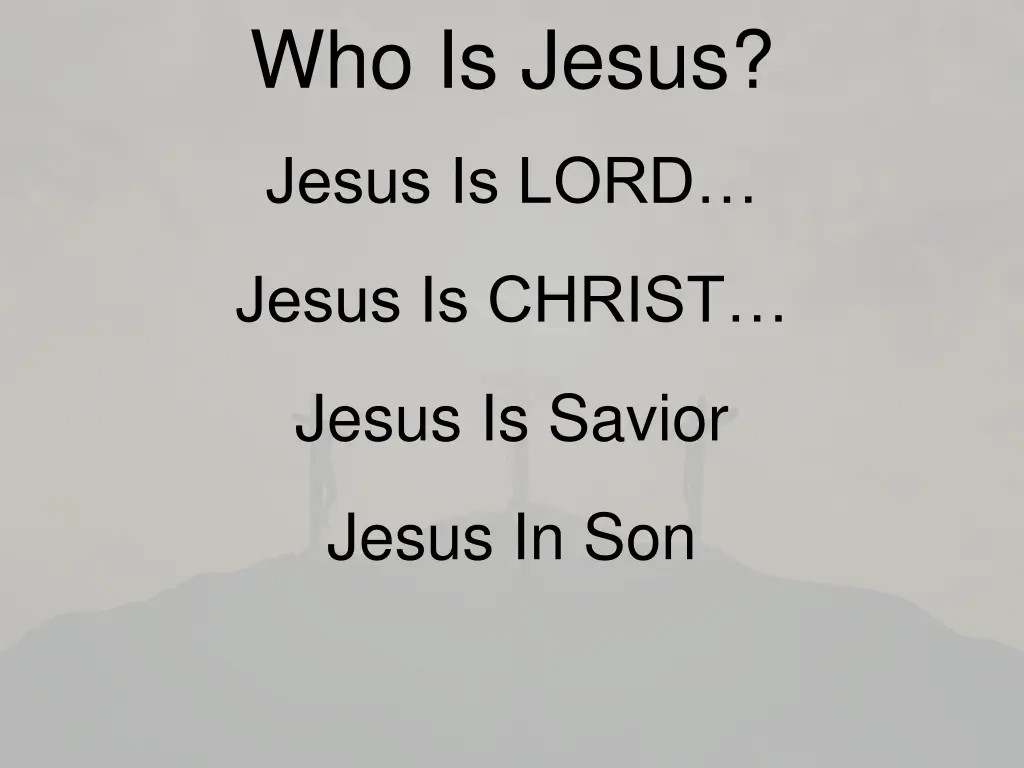 who is jesus