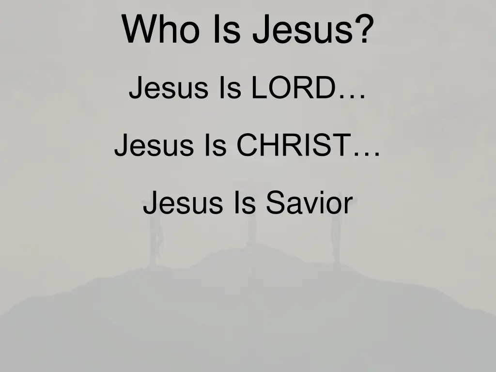 who is jesus who is jesus