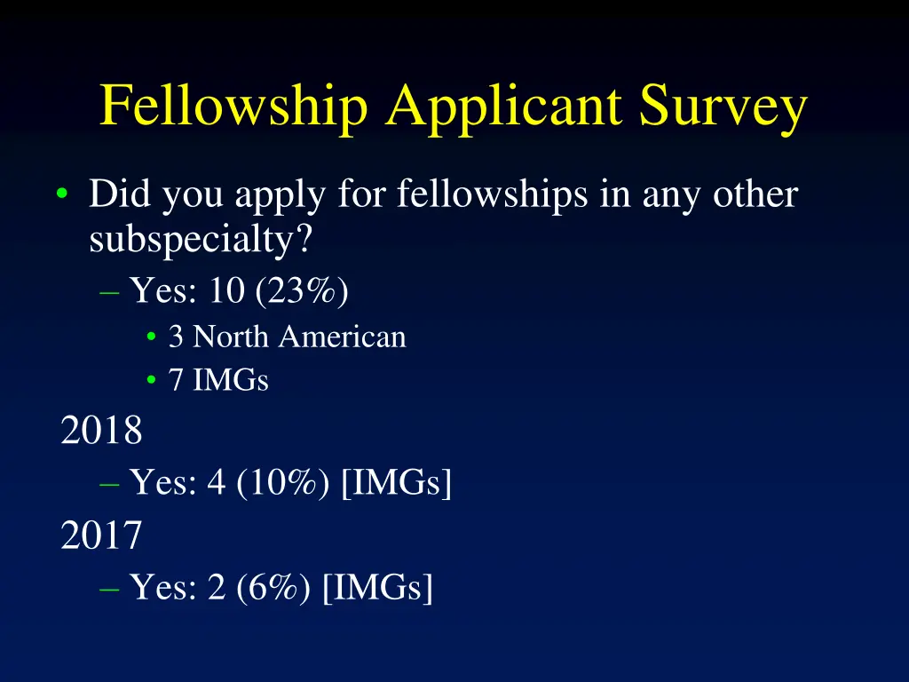 fellowship applicant survey 1