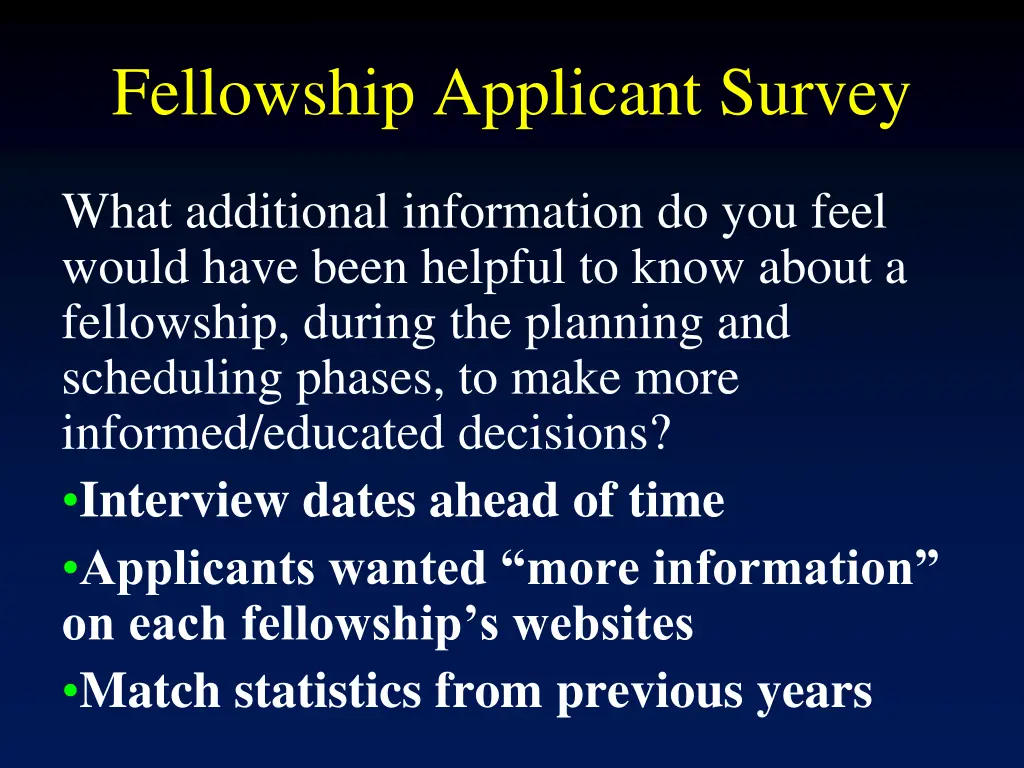 fellowship applicant survey 11