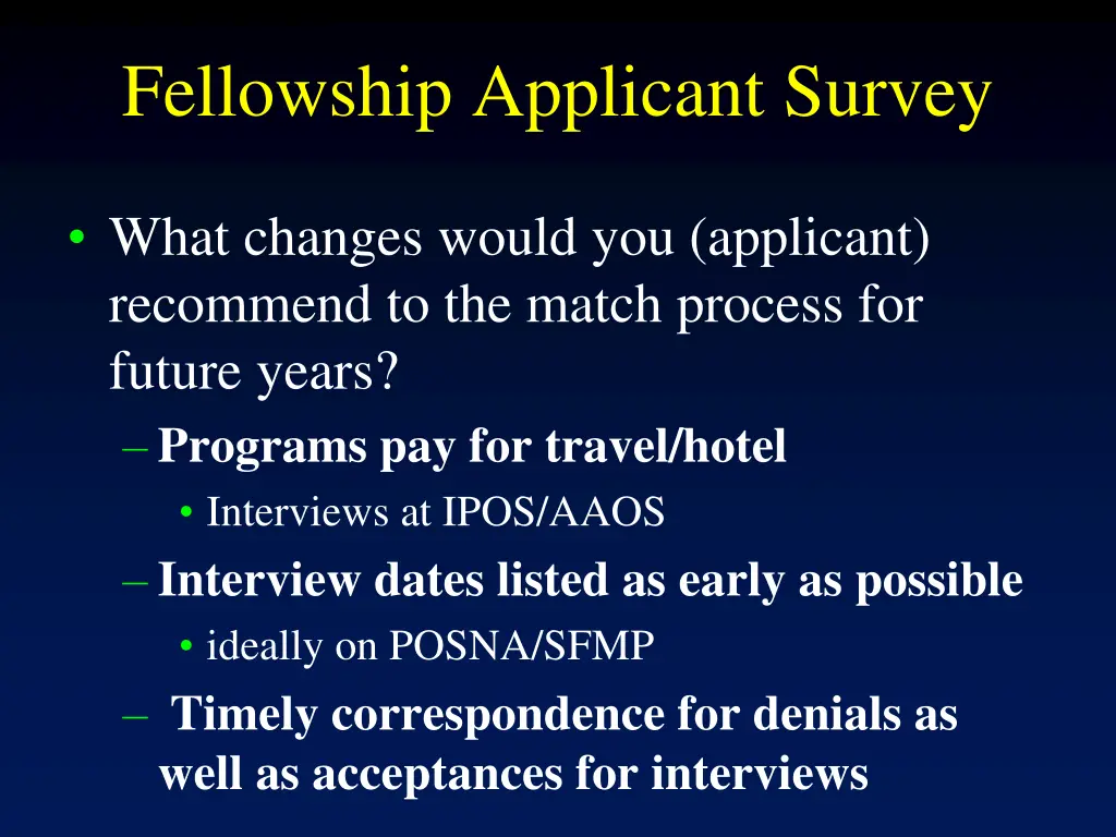 fellowship applicant survey 12