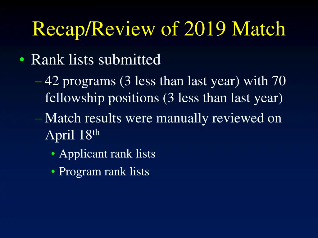 recap review of 2019 match 1