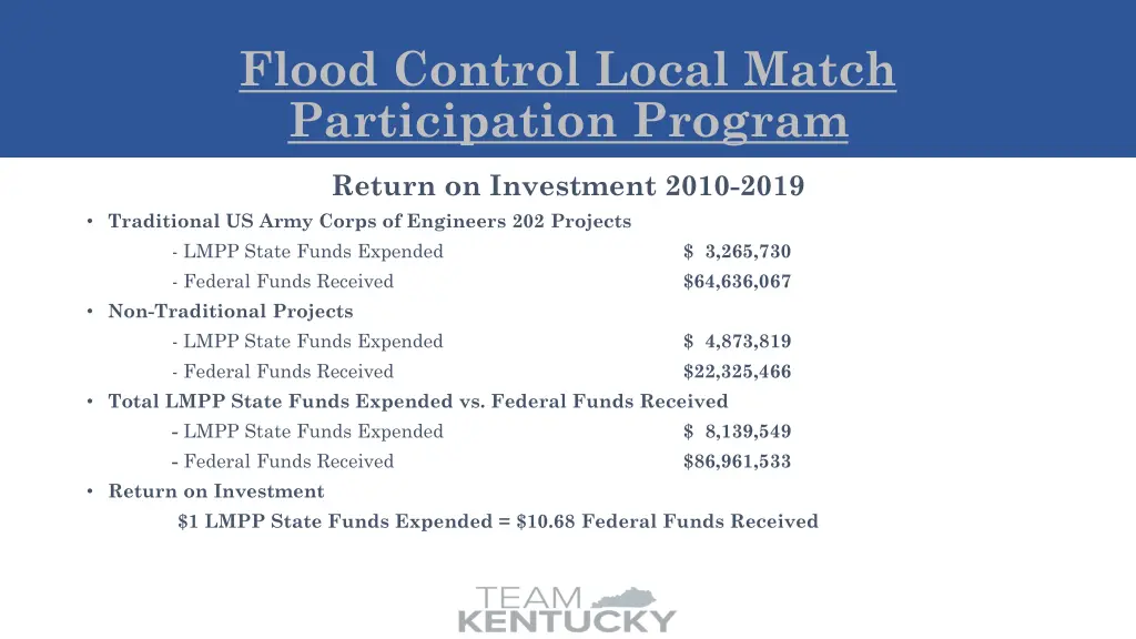 flood control local match participation program 1