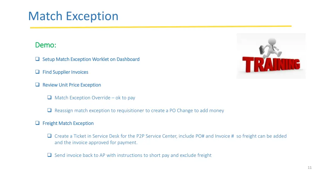 match exception october 30 2018 p2p staff meeting