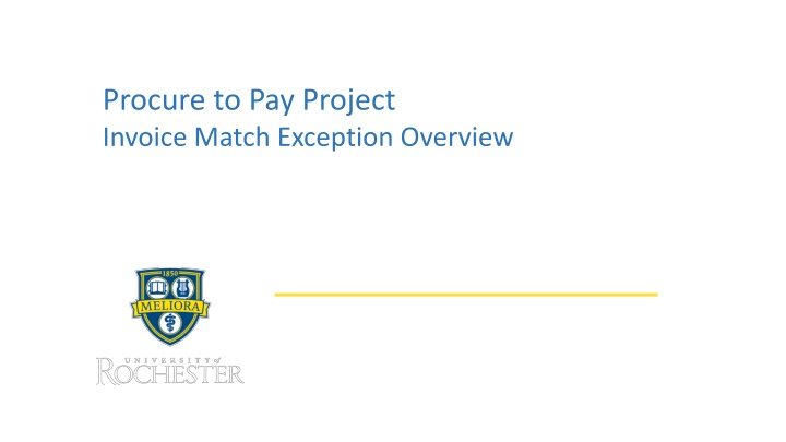 procure to pay project invoice match exception