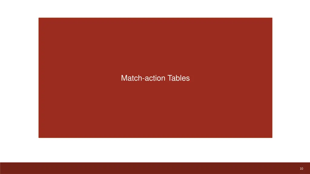 match action tables