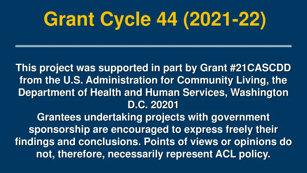 grant cycle 44 2021 22