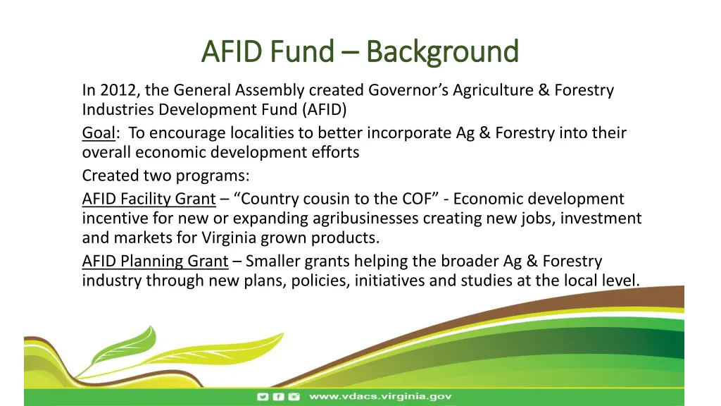 afid fund afid fund background