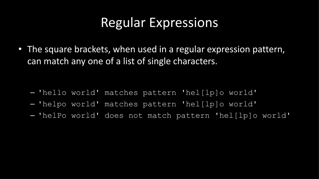 regular expressions 10