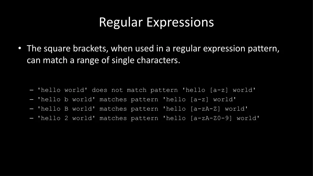 regular expressions 11