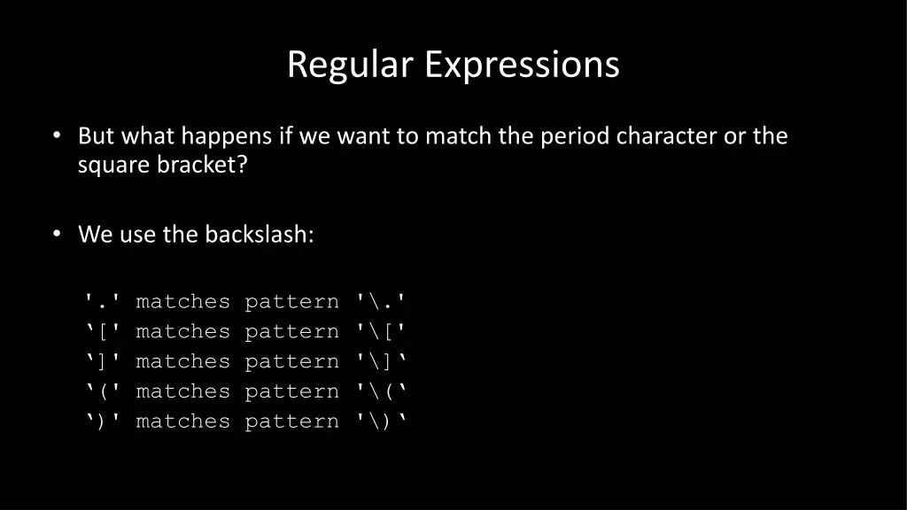 regular expressions 12