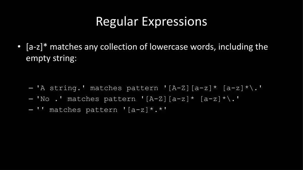 regular expressions 16