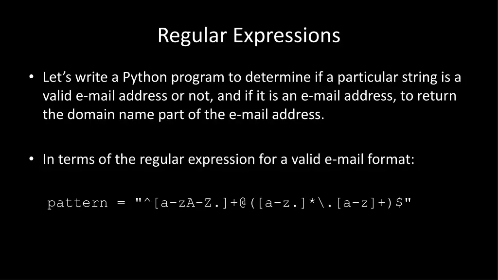 regular expressions 21