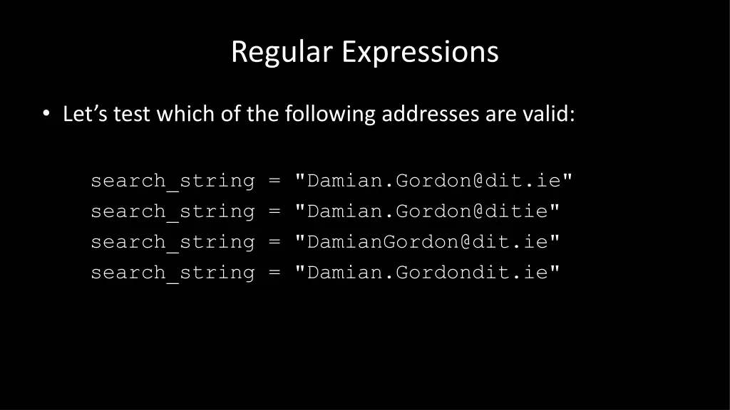 regular expressions 23