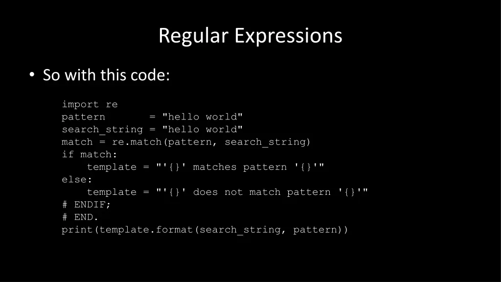 regular expressions 7