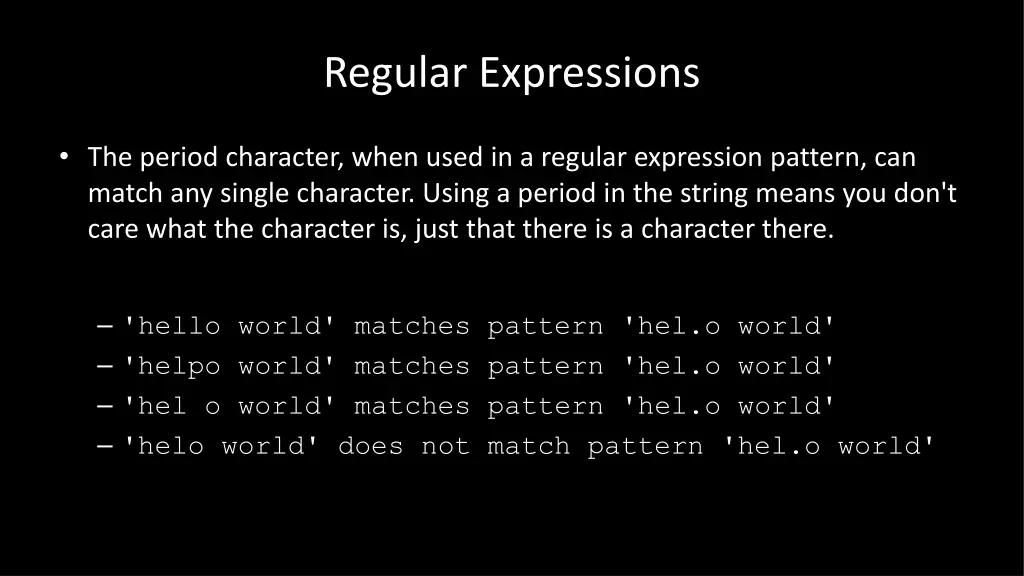 regular expressions 9