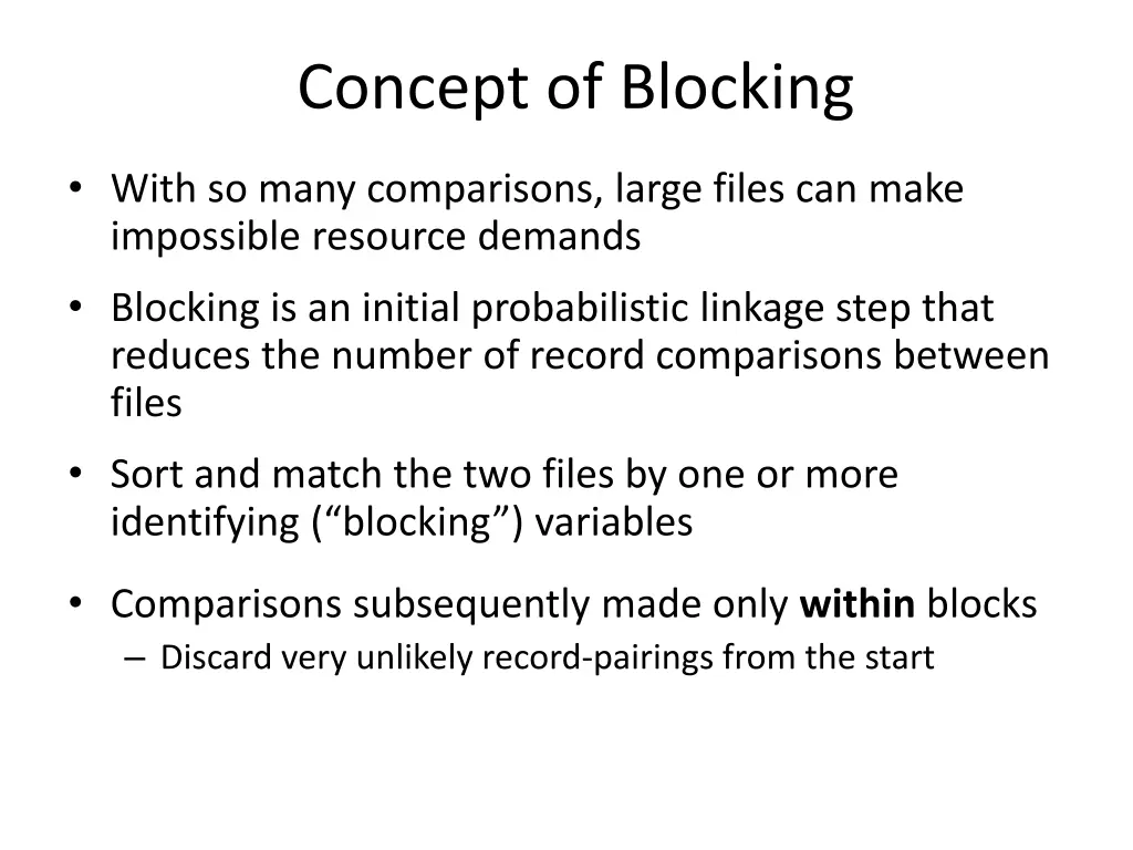 concept of blocking