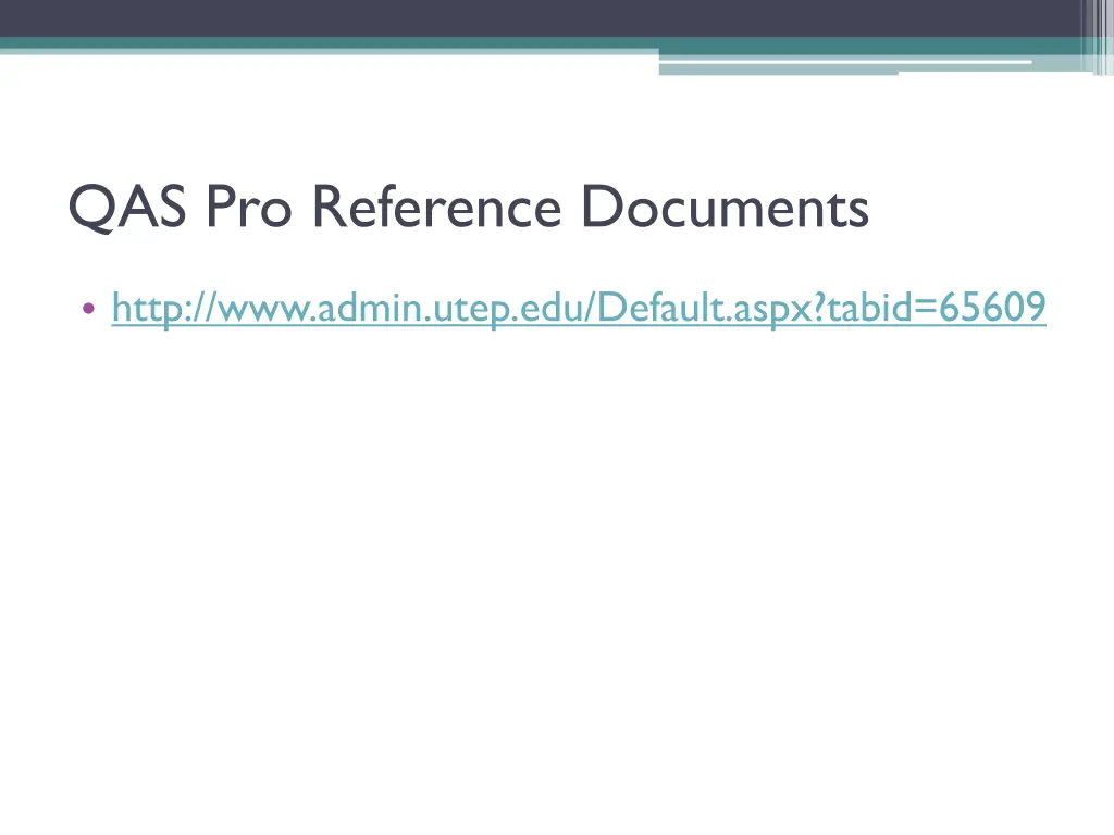 qas pro reference documents