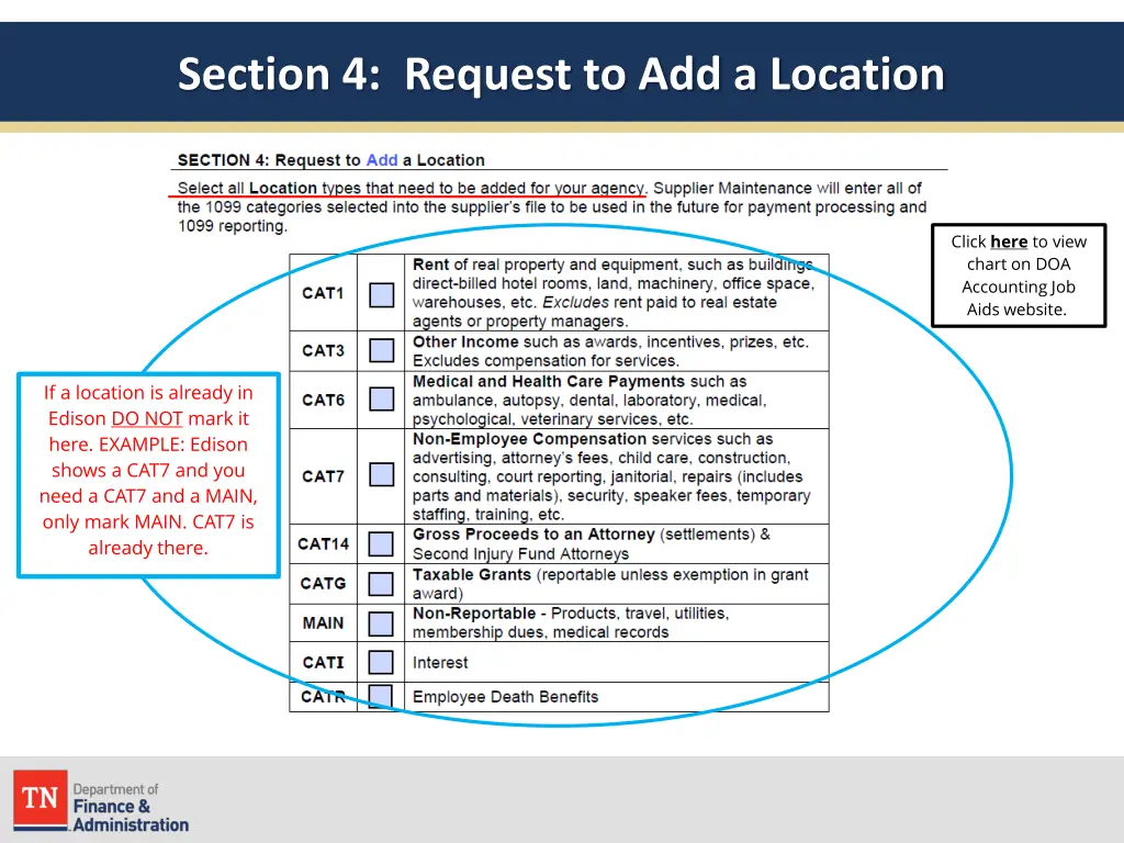 section 4 request to add a location