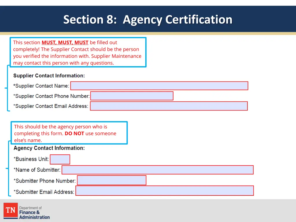 section 8 agency certification 1