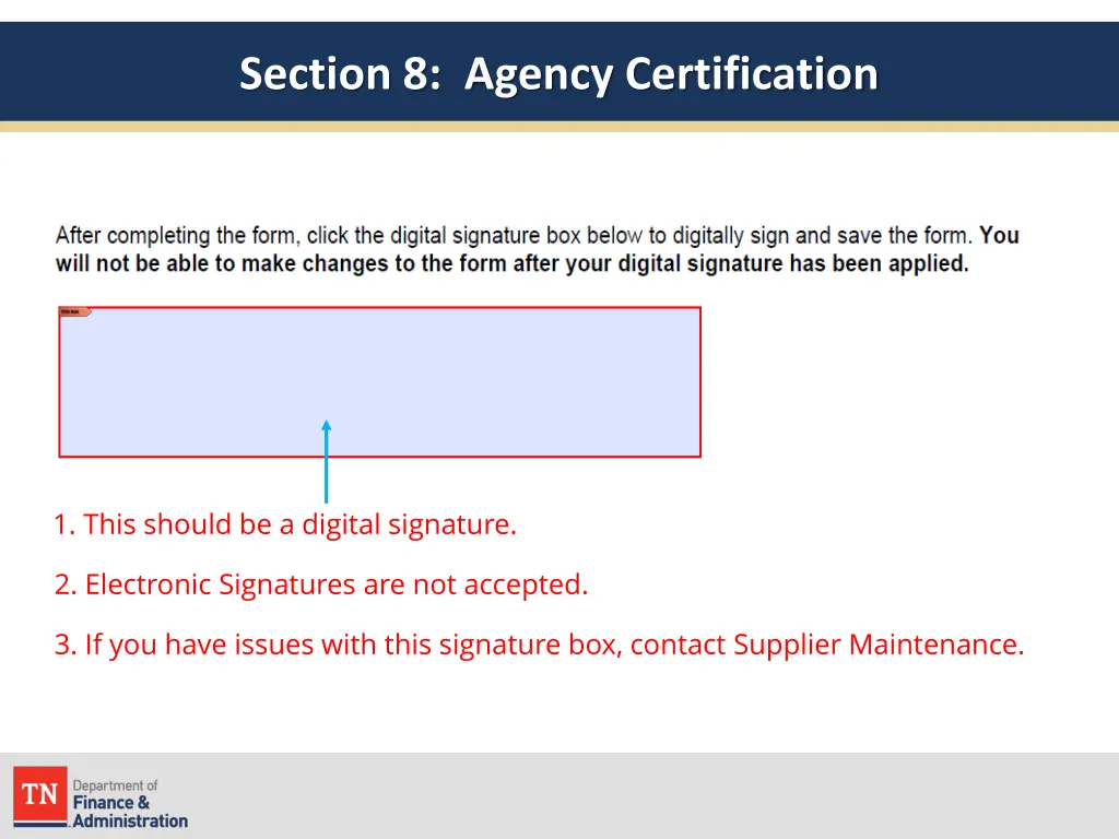 section 8 agency certification 2