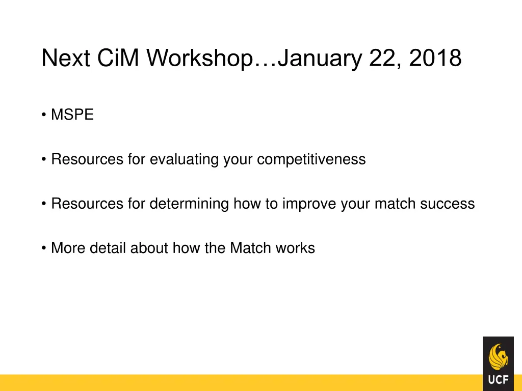 next cim workshop january 22 2018