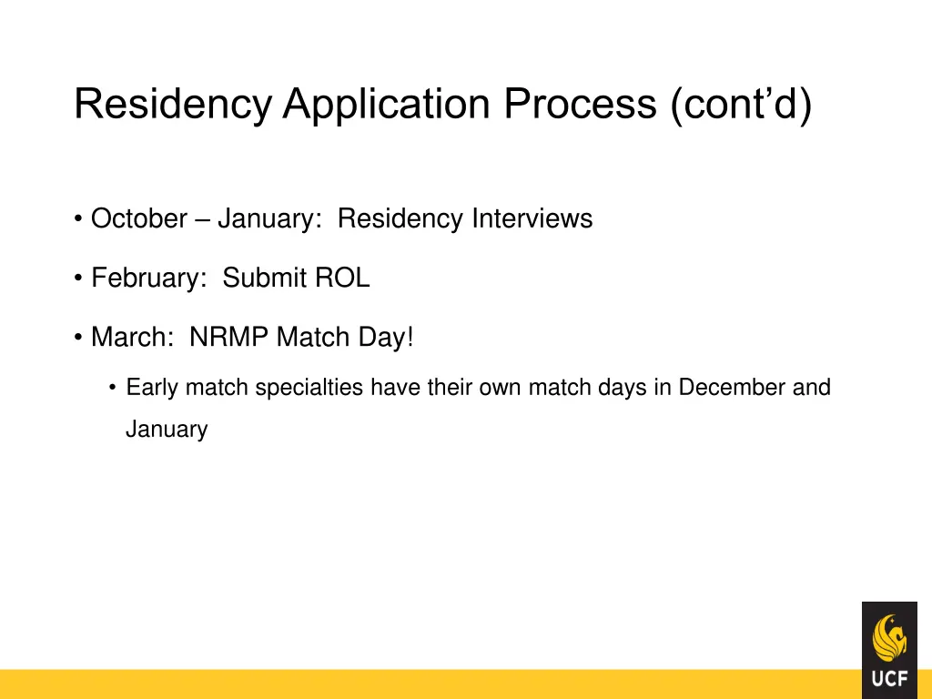 residency application process cont d