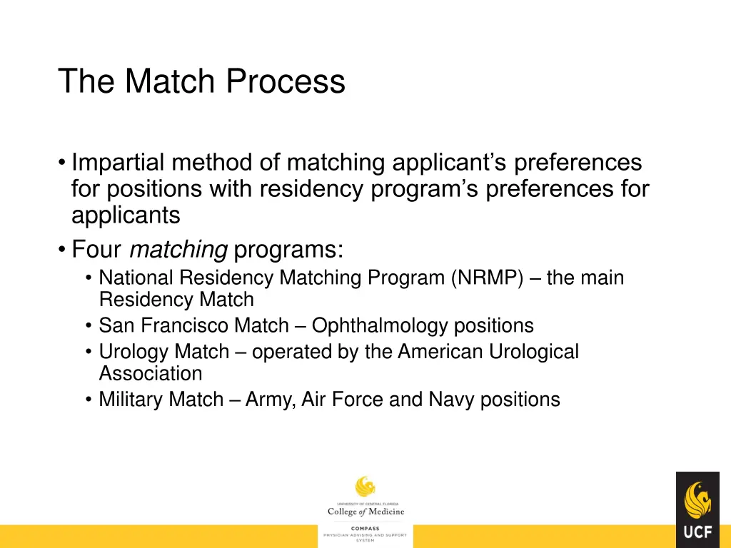 the match process