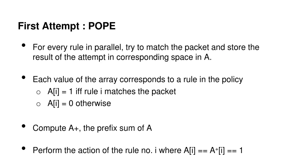 first attempt pope for every rule in parallel