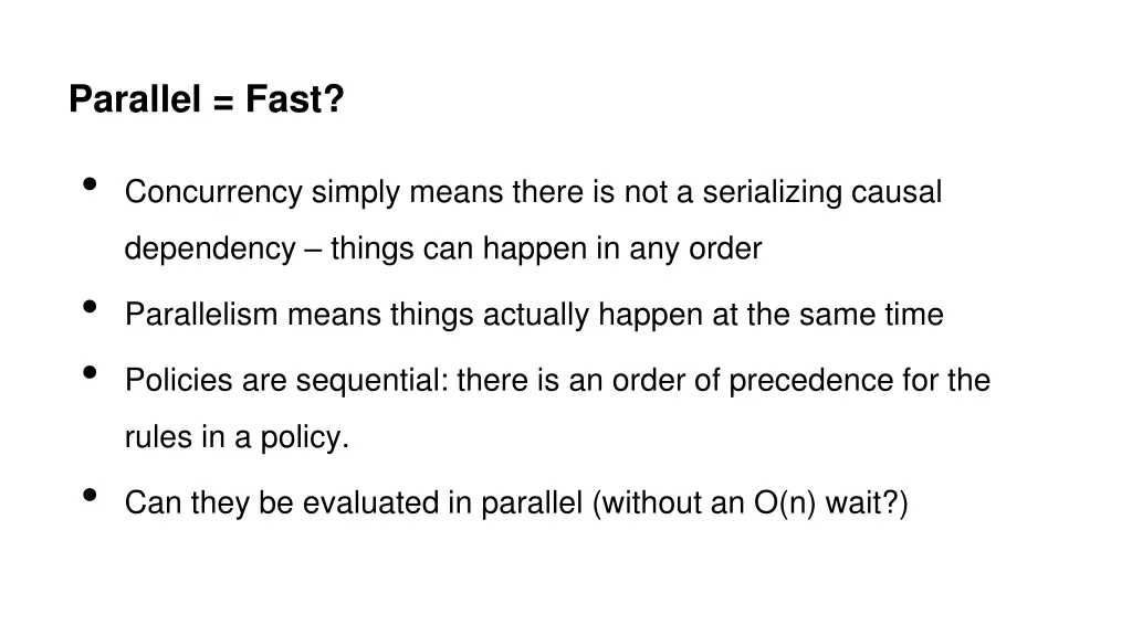 parallel fast