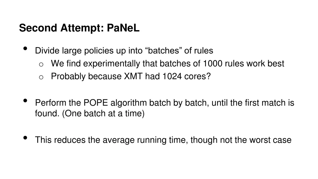 second attempt panel divide large policies