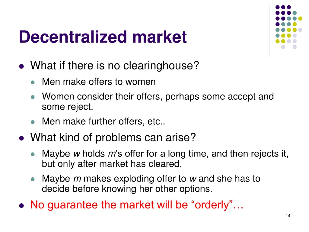 decentralized market