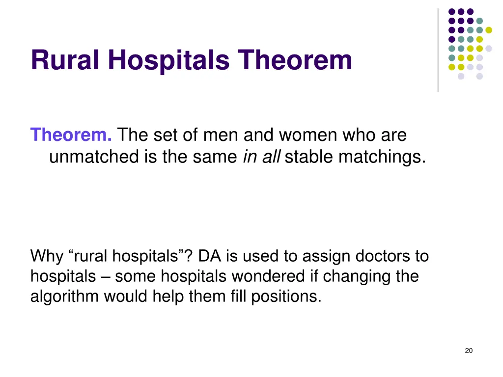 rural hospitals theorem