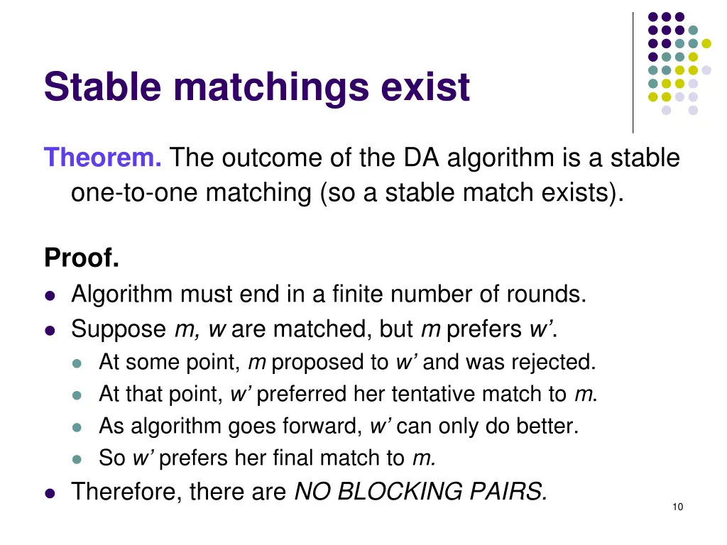 stable matchings exist