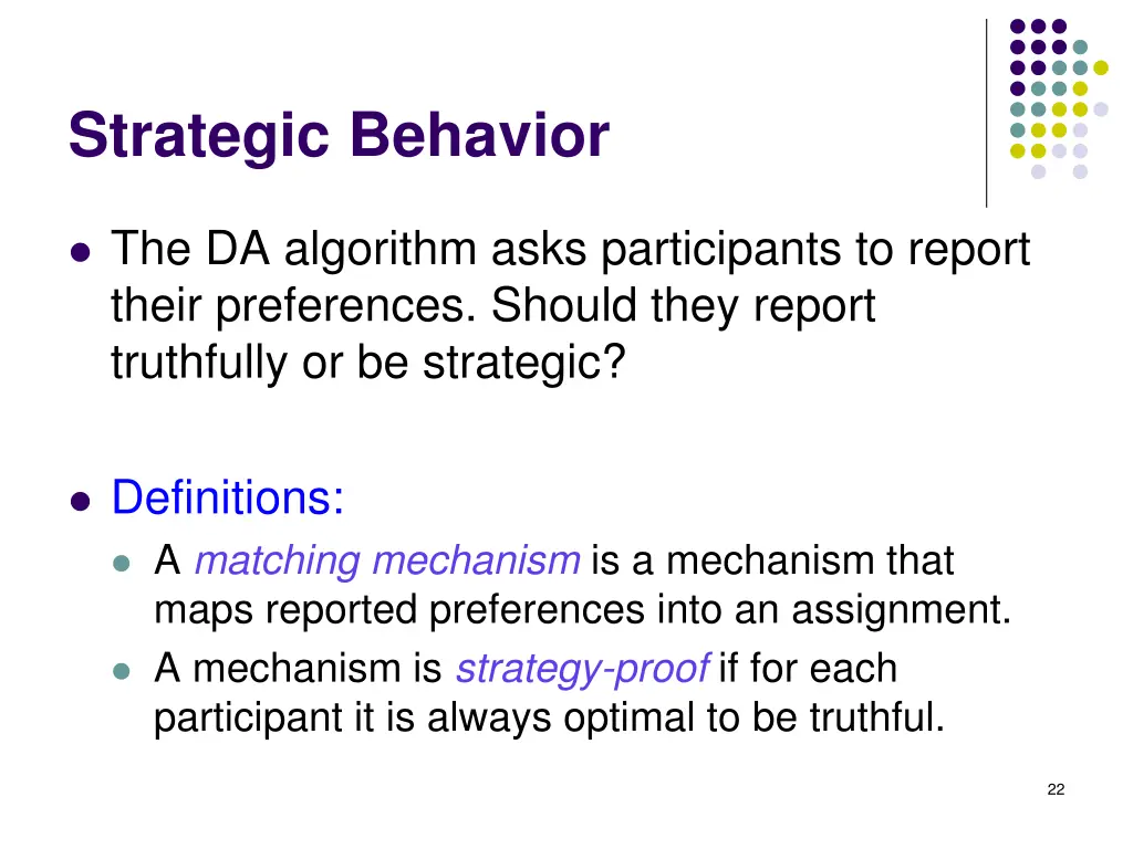 strategic behavior