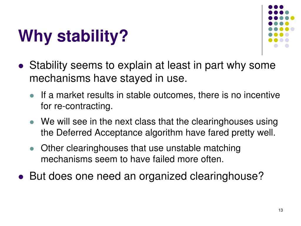 why stability