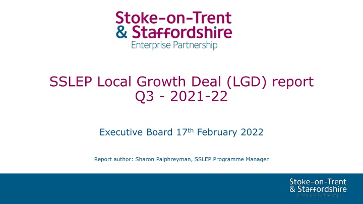 sslep local growth deal lgd report q3 2021 22