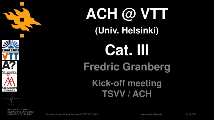 ach @ vtt univ helsinki cat iii fredric granberg