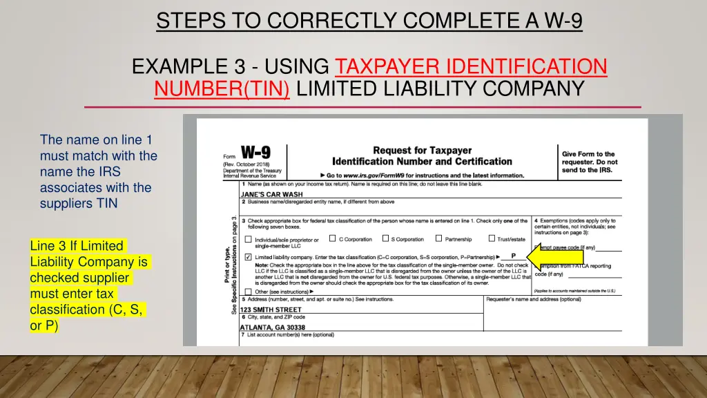 steps to correctly complete a w 9 3