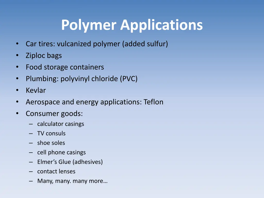 polymer applications