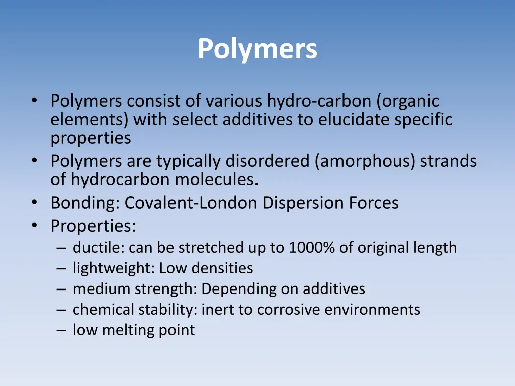 polymers