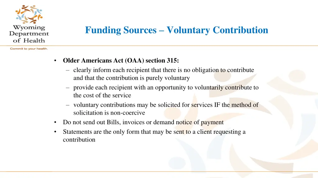 funding sources voluntary contribution