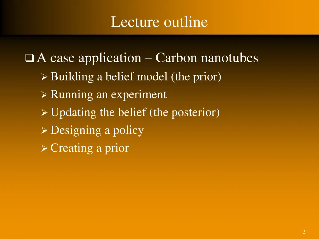 lecture outline