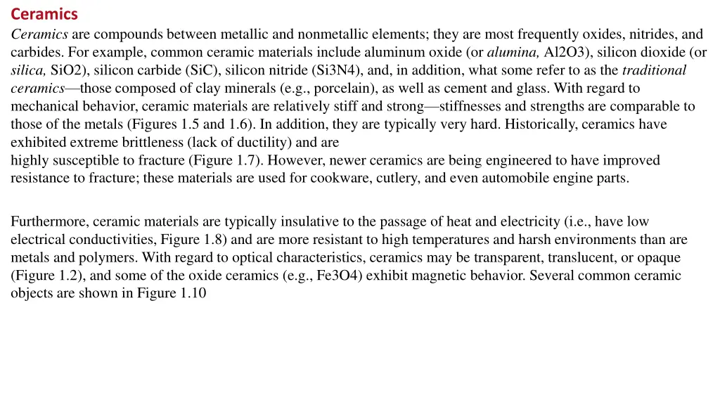 ceramics ceramics are compounds between metallic