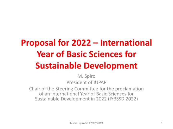 proposal for 2022 international year of basic